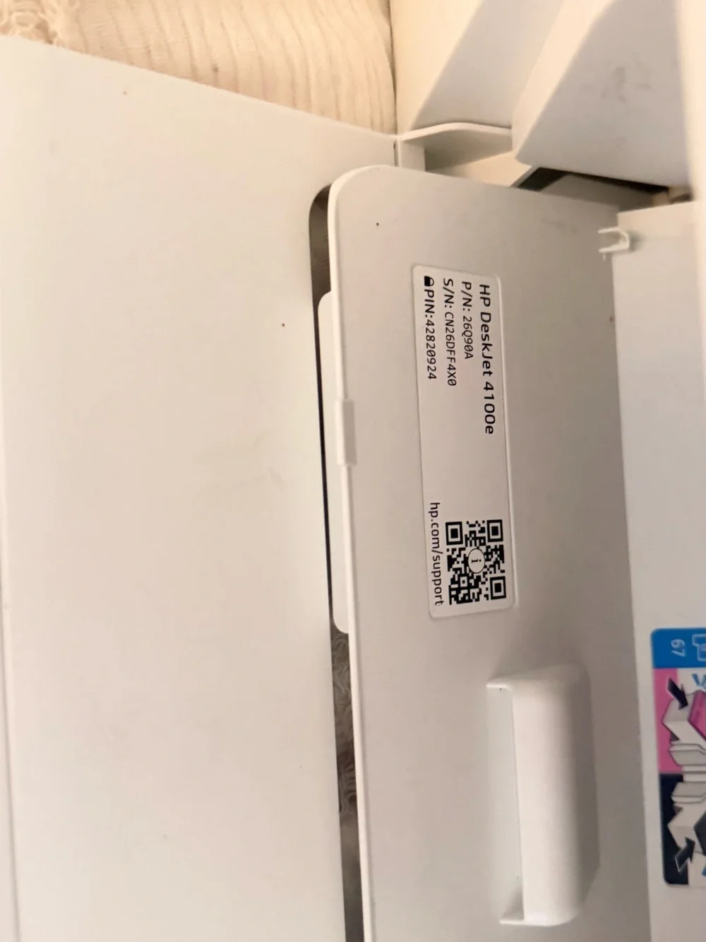 HP DeskJet All-in-One Printer in White